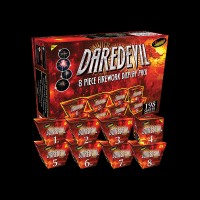 Daredevil Barrage Selection Box (8 Large Fireworks)