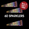 Rainbow Coloured Outdoor Sparklers (3 For 2 Deal)