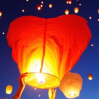 Heart Shaped Sky Lantern