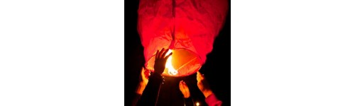 Coloured Chinese Sky Lanterns